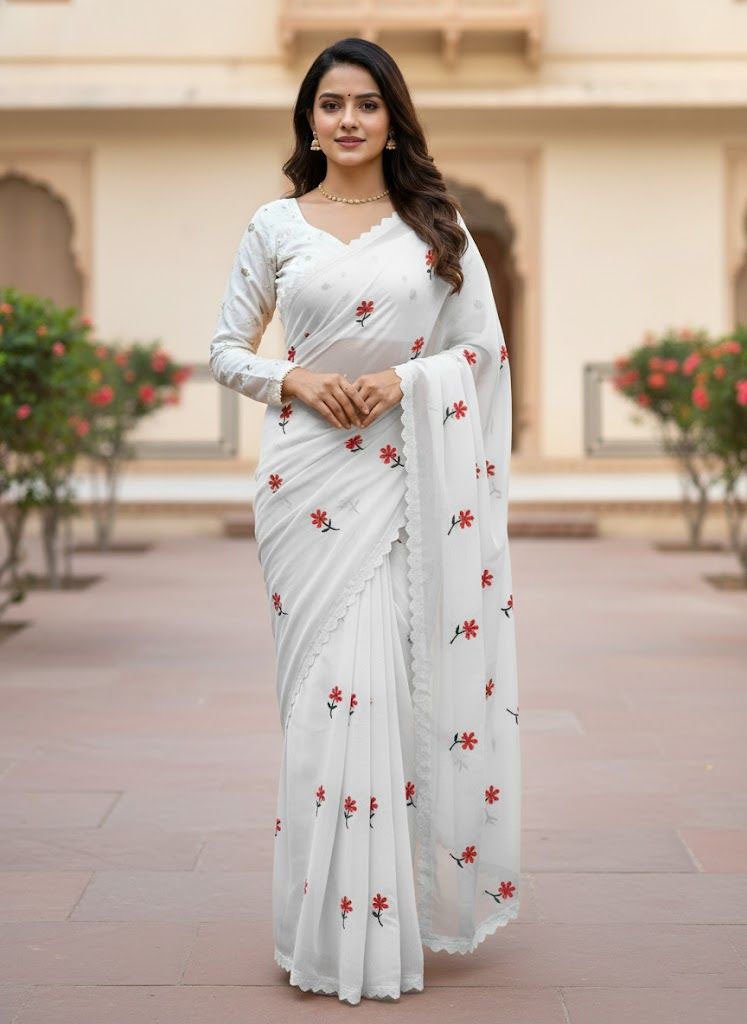 নতুন প্রিমিয়াম জর্জেট শাড়ি